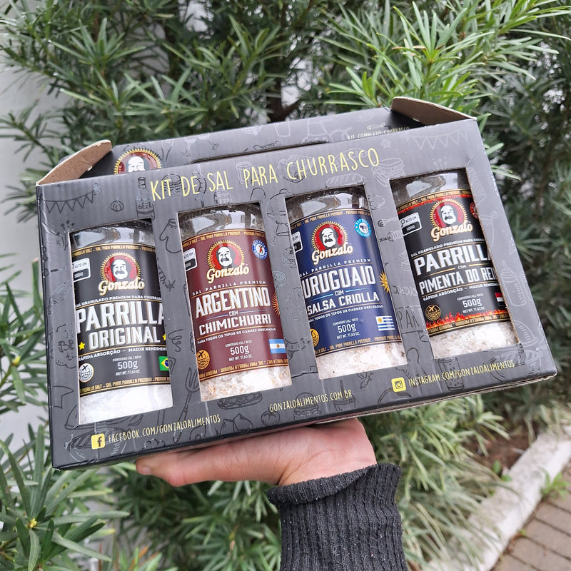 KIT DE SAL PARRILLA COM SAL DEFUMADO 4X500G